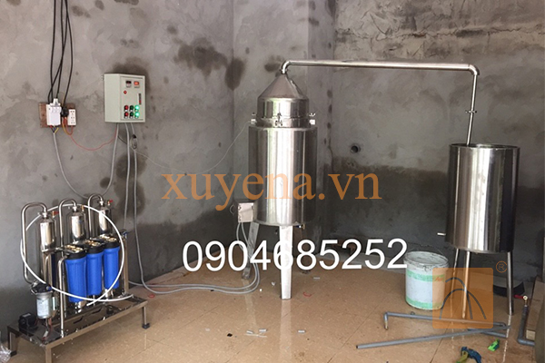 Bộ thiết bị chưng cất rượu công suất 20-30kg/mẻ dành cho hộ gia đình